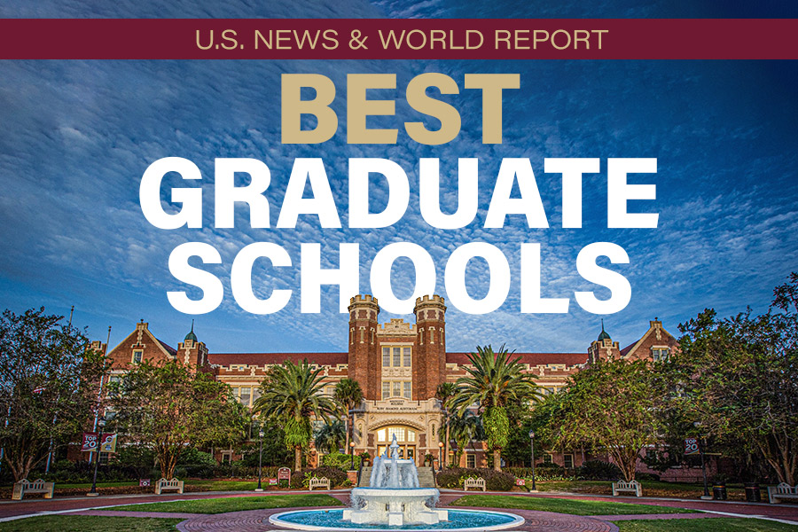 Graphic of FSU Westcott and "Best Graduate Schools"